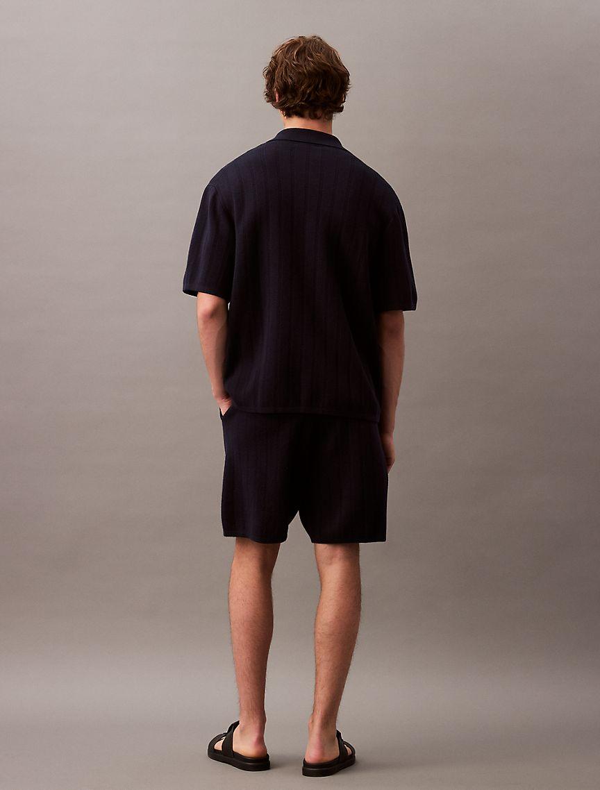 Jacquard Mesh Pull-On Sweater Shorts Product Image