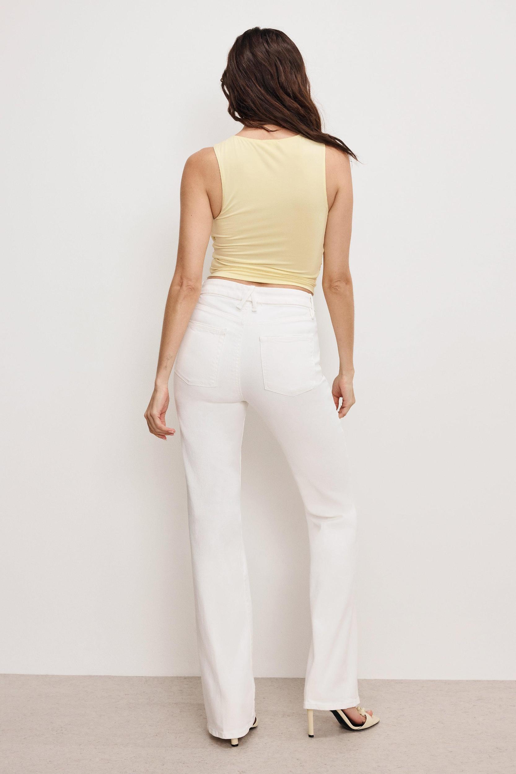 GOOD CLASSIC LIGHT COMPRESSION BOOTCUT JEANS | CLOUD WHITE Product Image