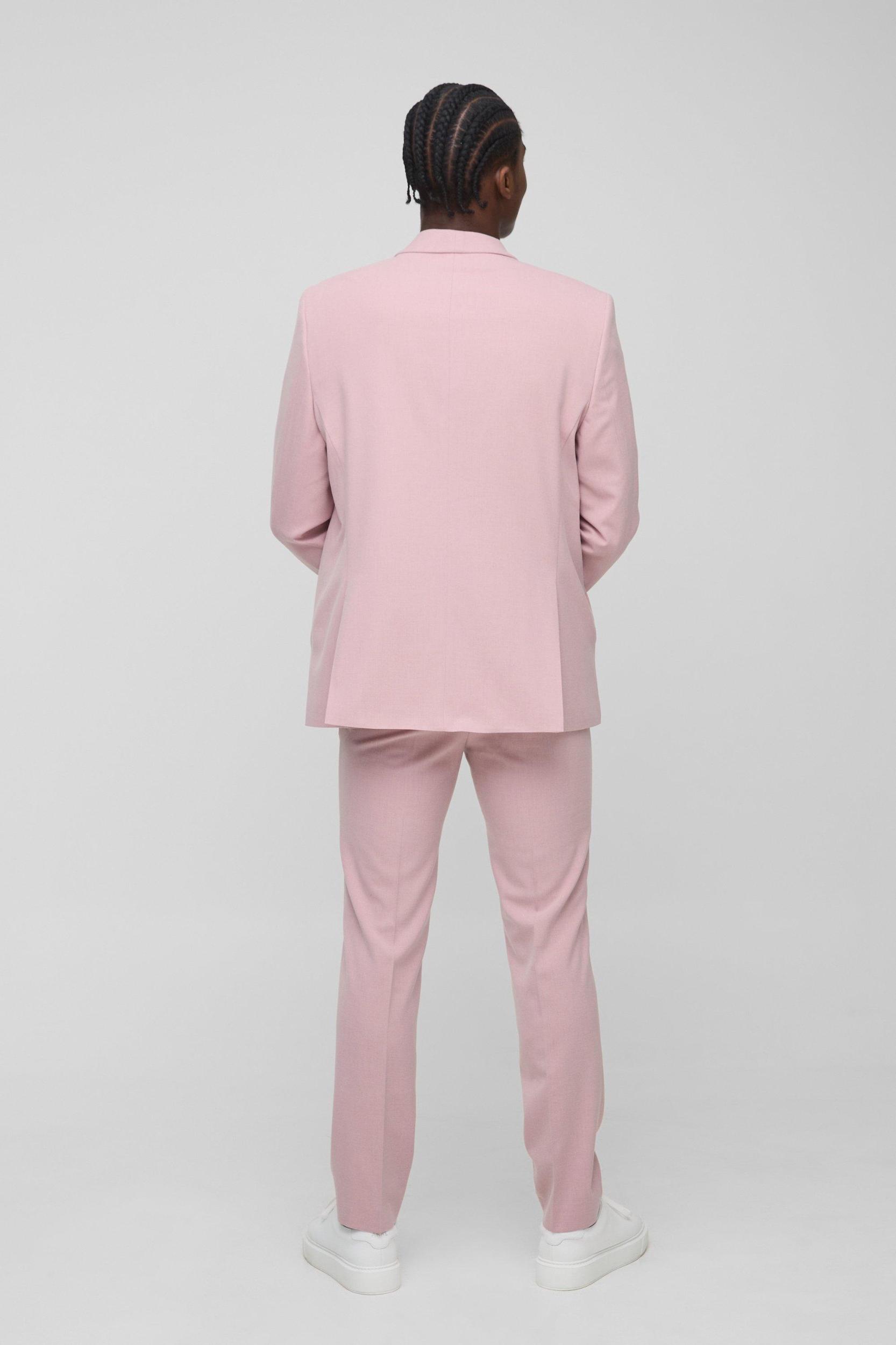 Straight Fit Pleat Front Fixed Waistband Dress Pants | boohooMAN USA Product Image