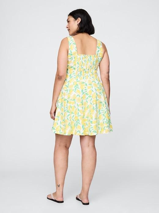 Linen-Blend Mini Dress Product Image