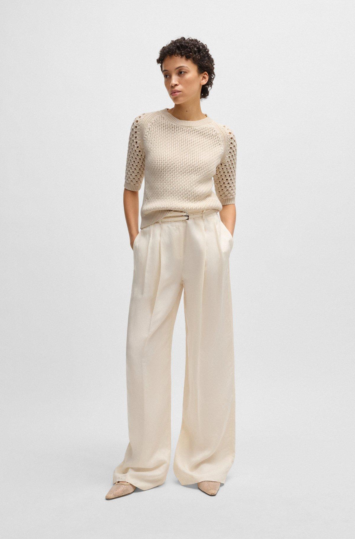 Sweater with mixed knits Product Image