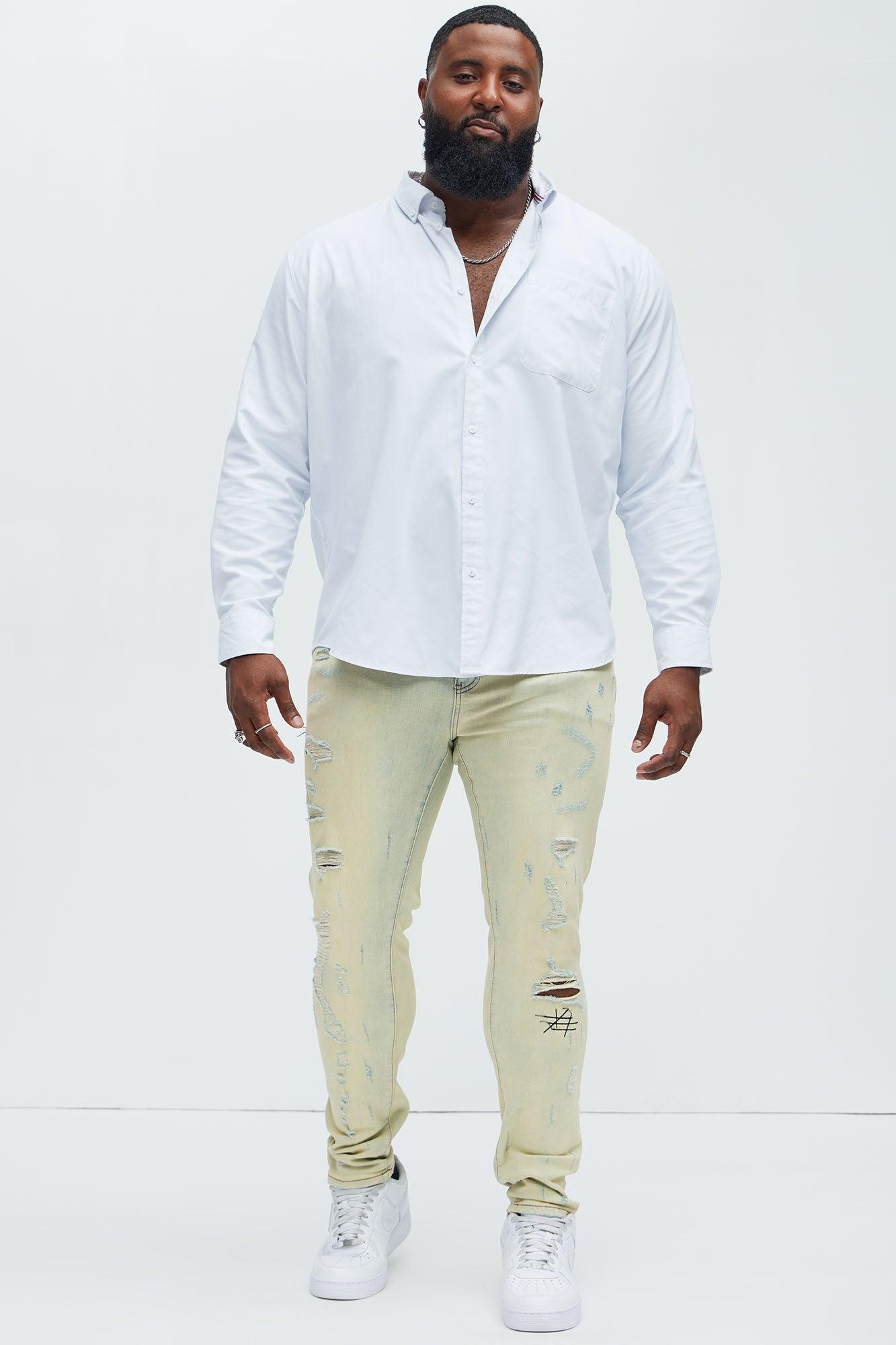 Get Stitches Ripped Skinny Jeans - Light Wash Product Image