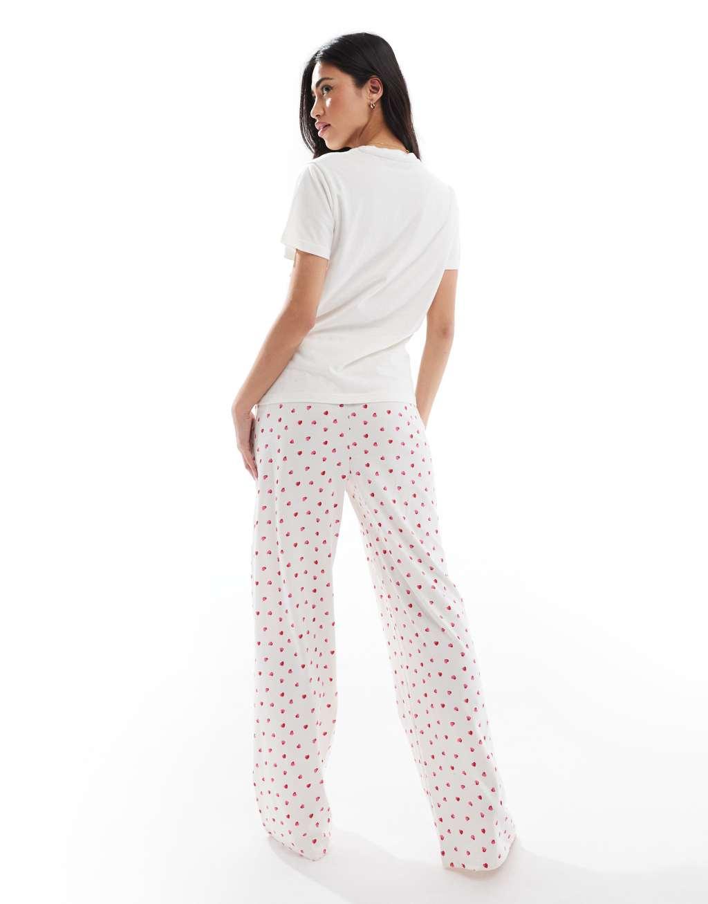 Threadbare pajama set in white with lobster print Product Image
