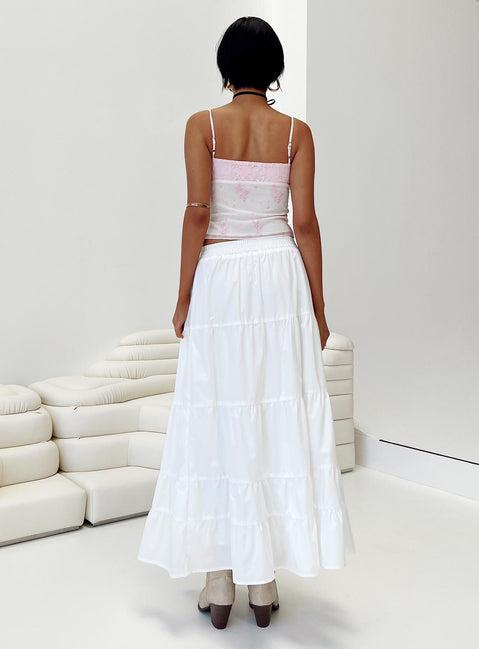 Garden Party Maxi Skirt White Product Image