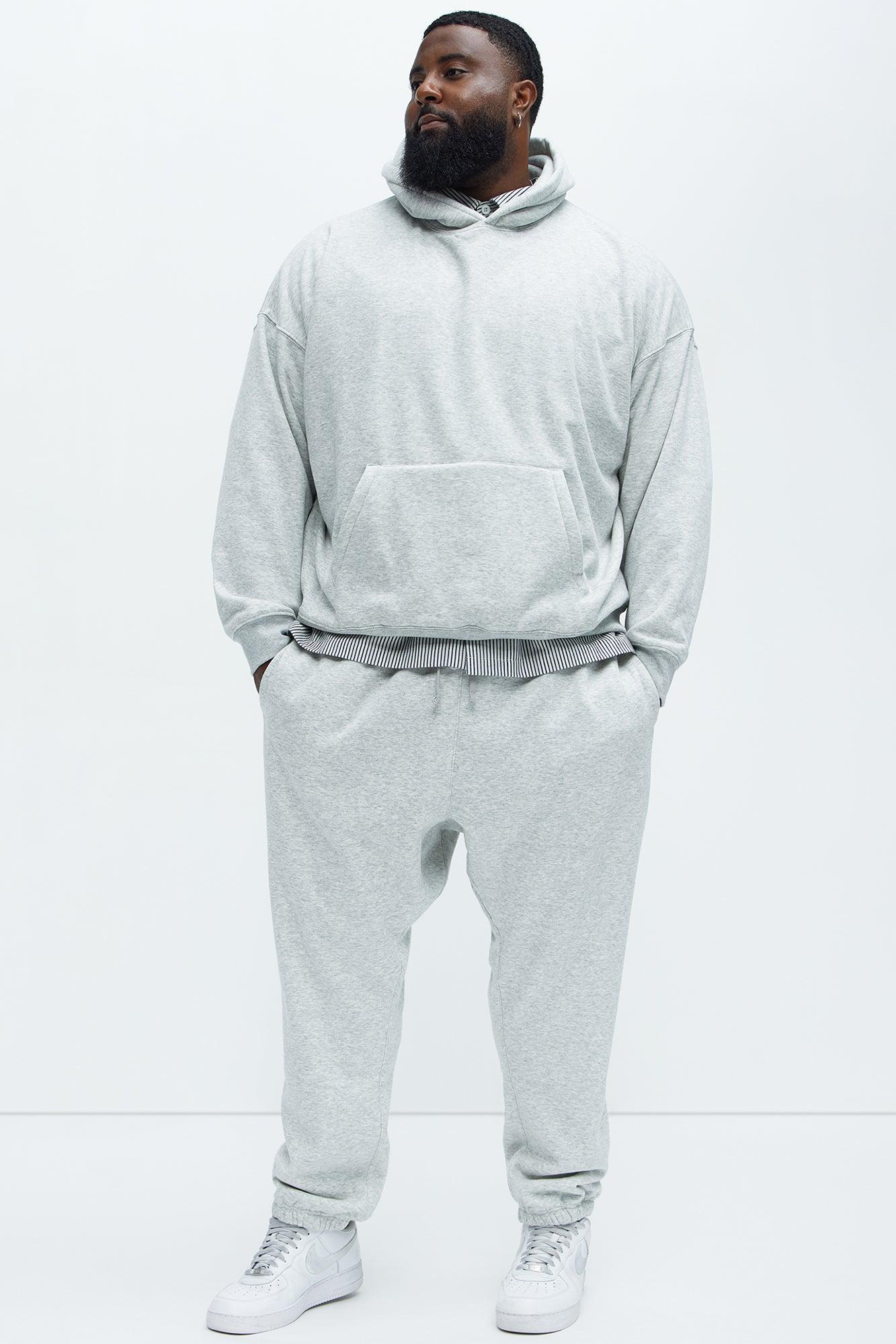 Tyson Oversized Heavyweight Hoodie - Heather Grey Product Image