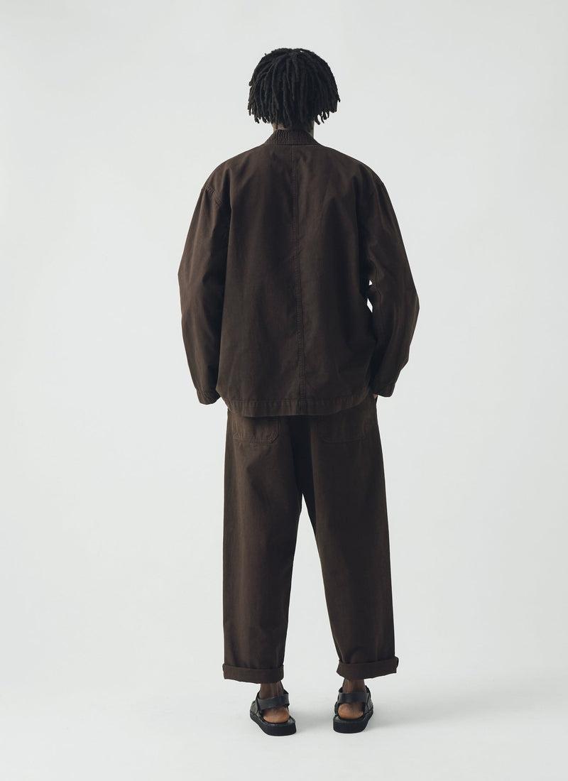 Garment Dyed Cotton Twill Jacket | Dark Cocoa Product Image
