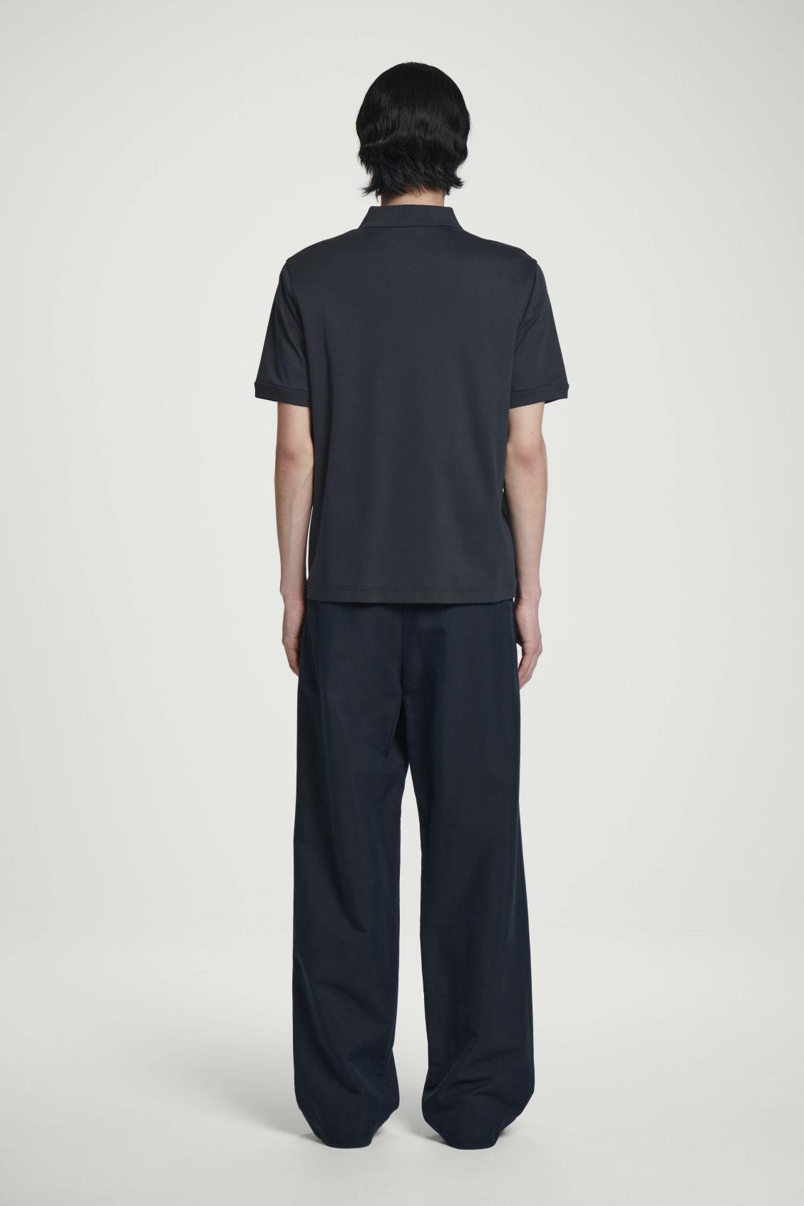 REGULAR-FIT MERCERIZED-COTTON POLO SHIRT Product Image