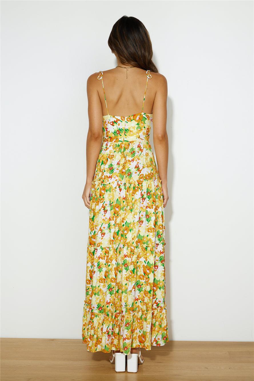 Sunset Pictures Maxi Dress Yellow Product Image