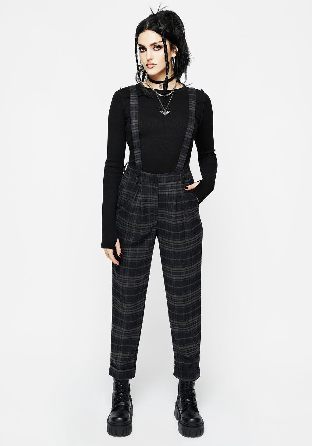 Reckless Distressed Check Trousers Product Image