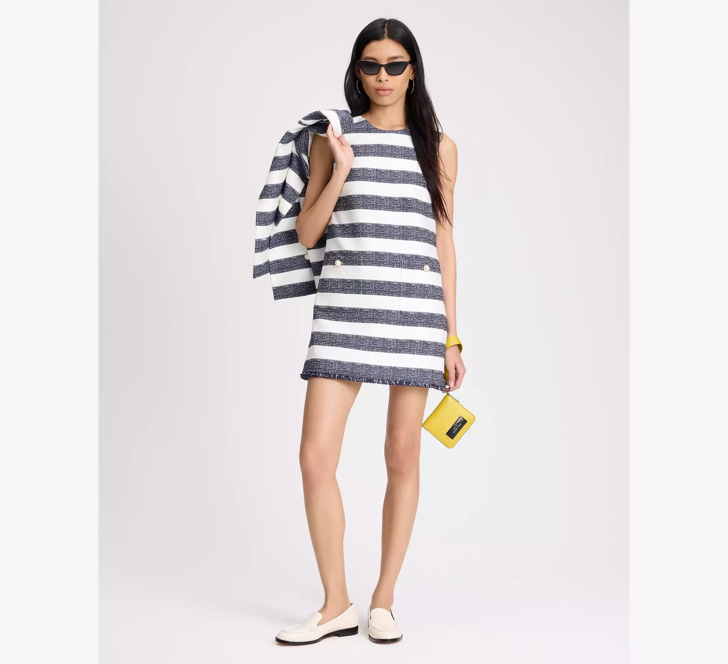 Sailor Stripe Tweed Shift Dress Product Image