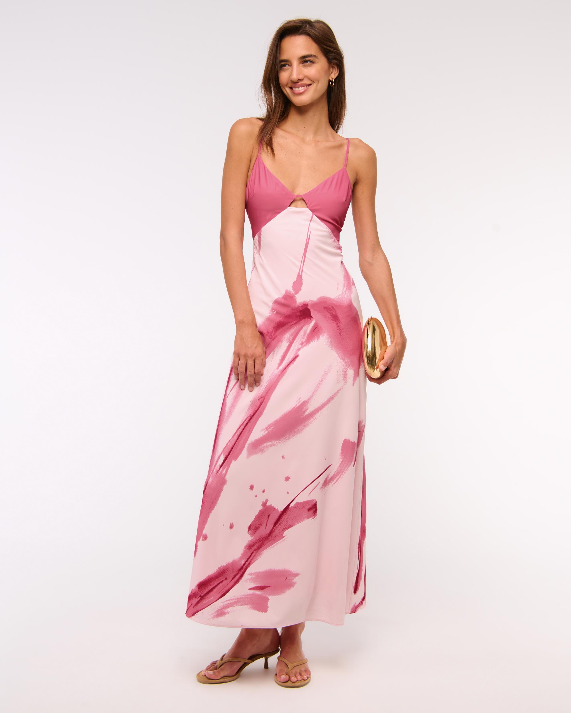 The A&F Julia Slip Cutout Maxi Dress Product Image