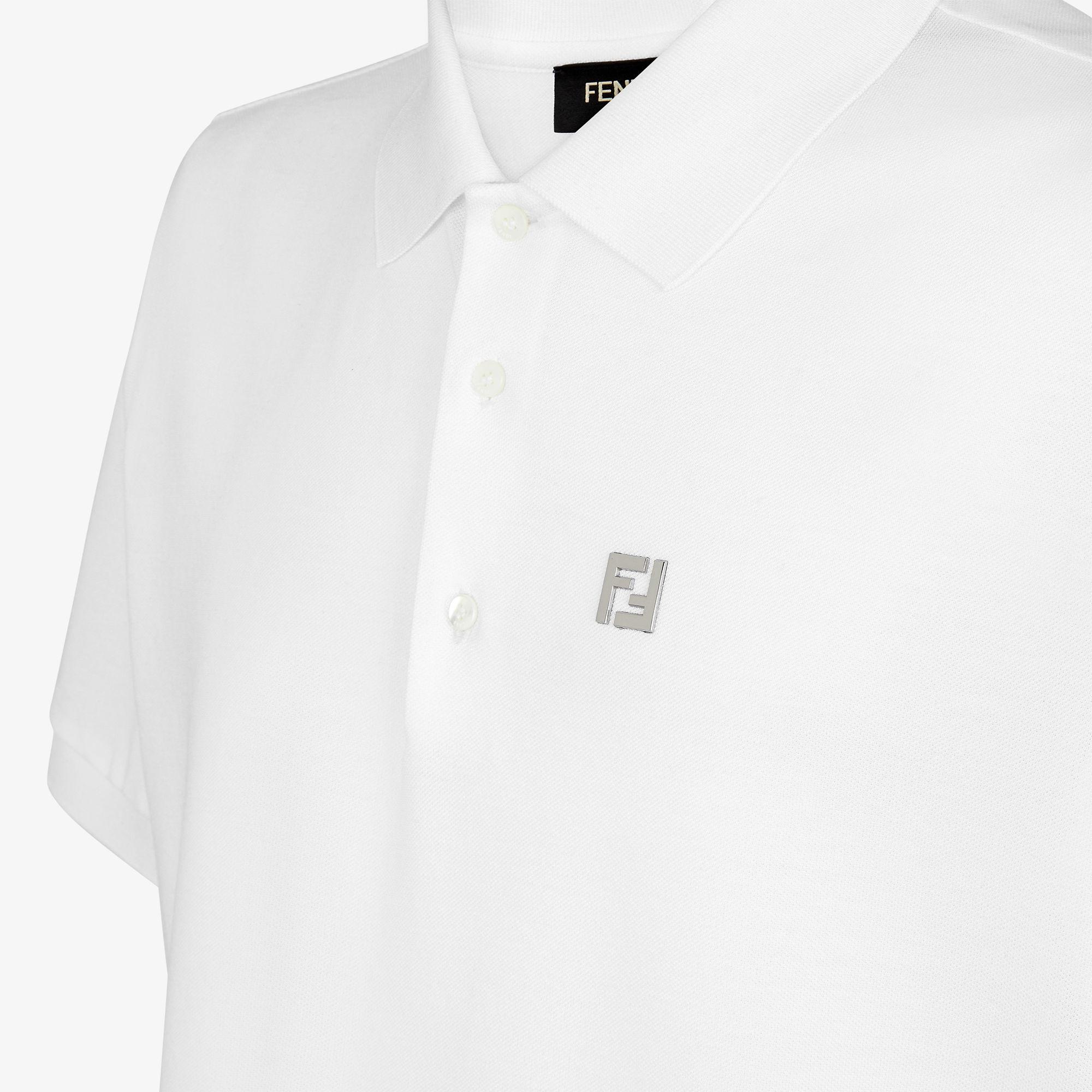Polo shirtWhite piqué polo shirt Product Image