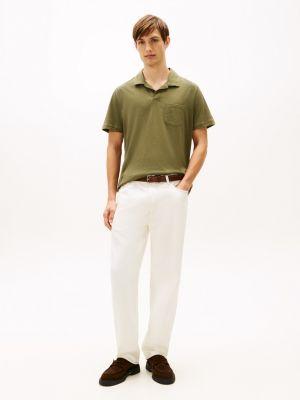 Regular Fit Linen-Blend Pocket Polo Product Image