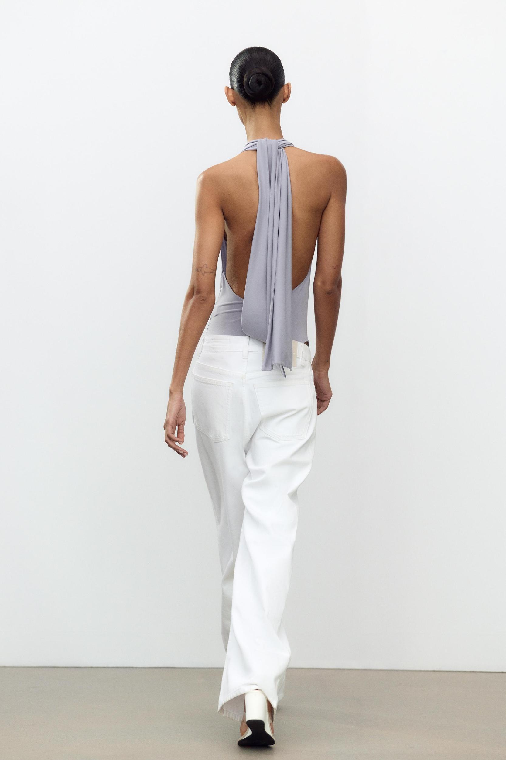 FLOWY HALTER BODYSUIT Product Image