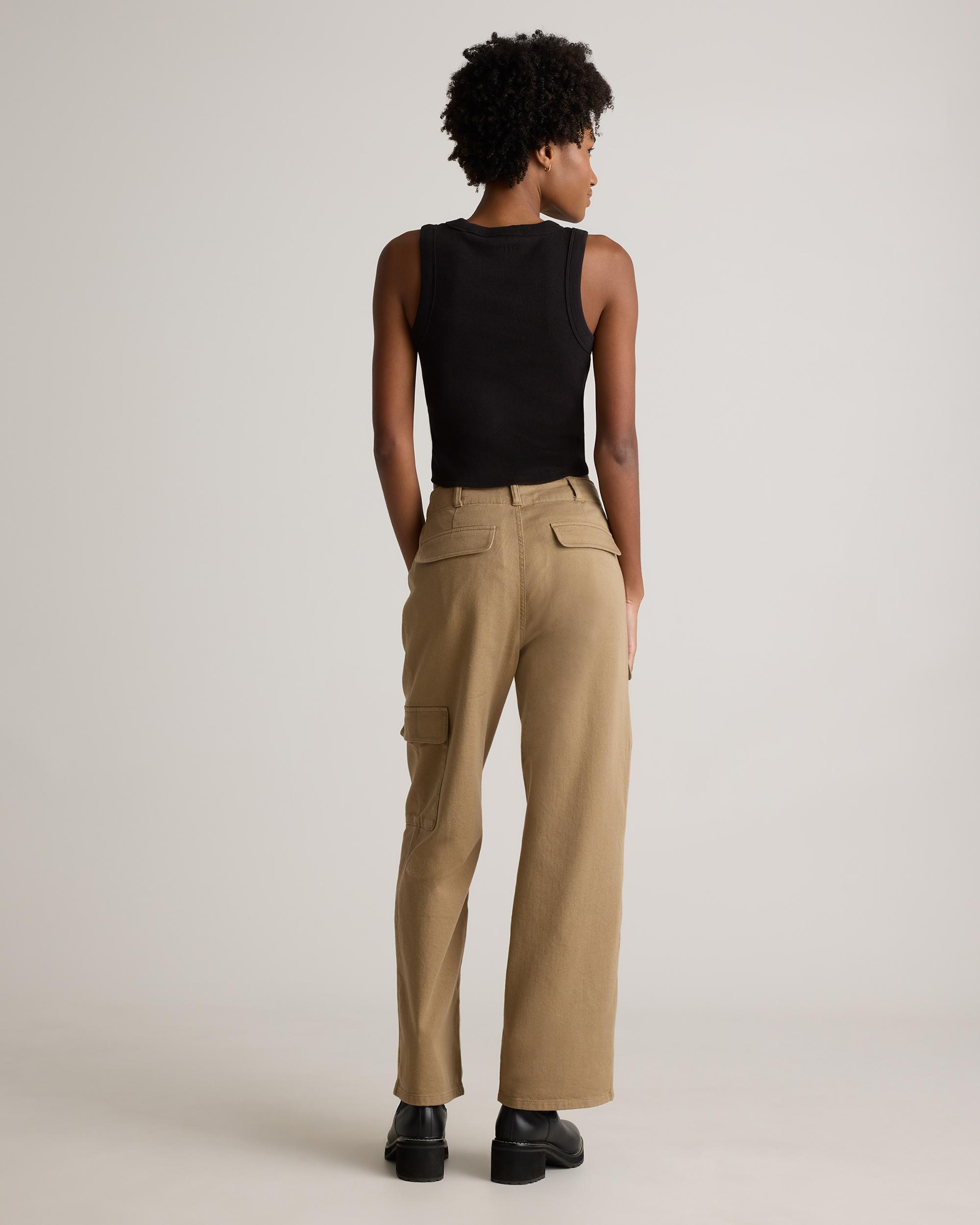 Quince | Women's Micro-Rib Cropped Cutaway Tank Top Organic Cotton Product Image