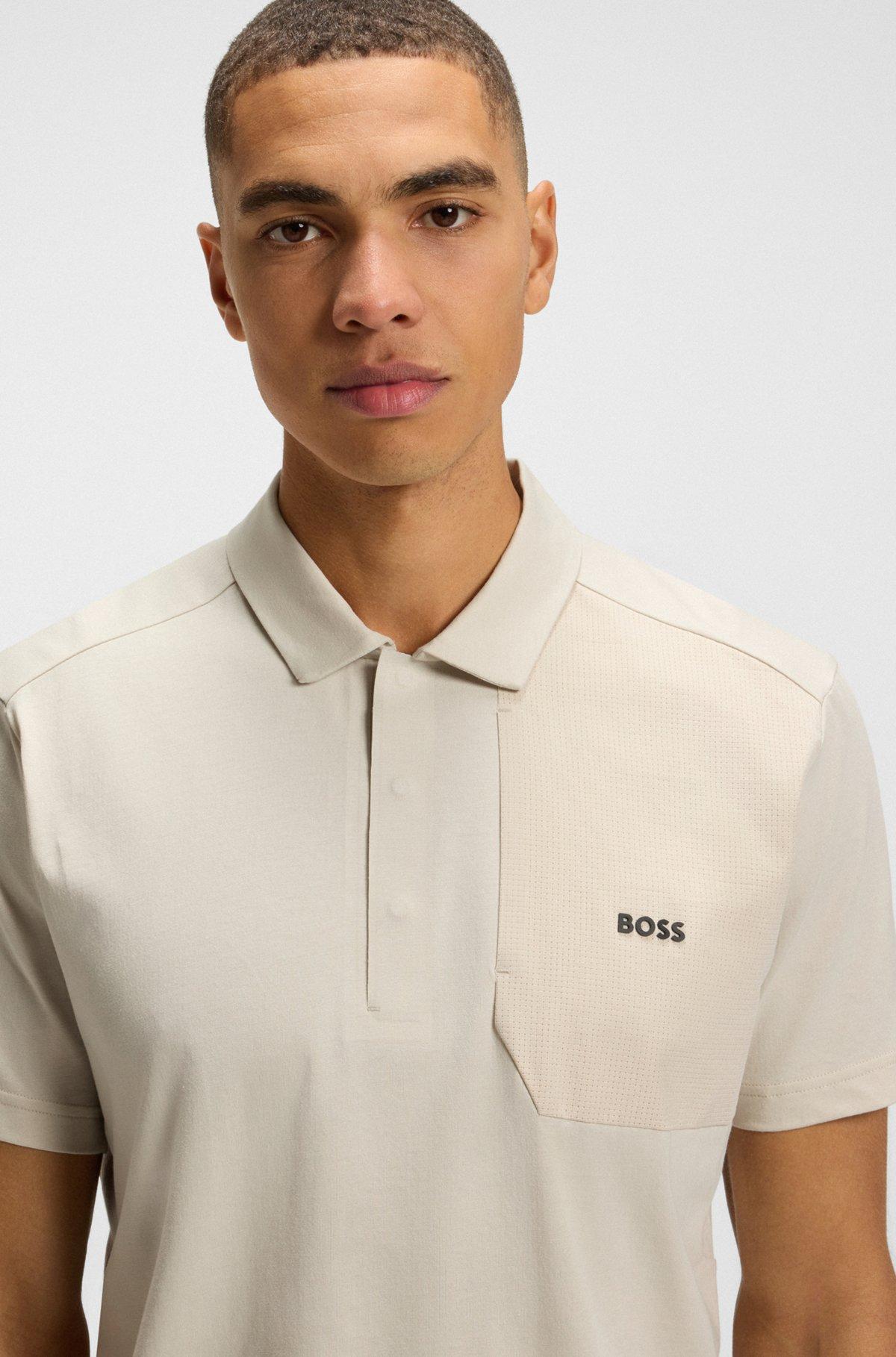 Paddy polo shirt with hopsack paneling Product Image