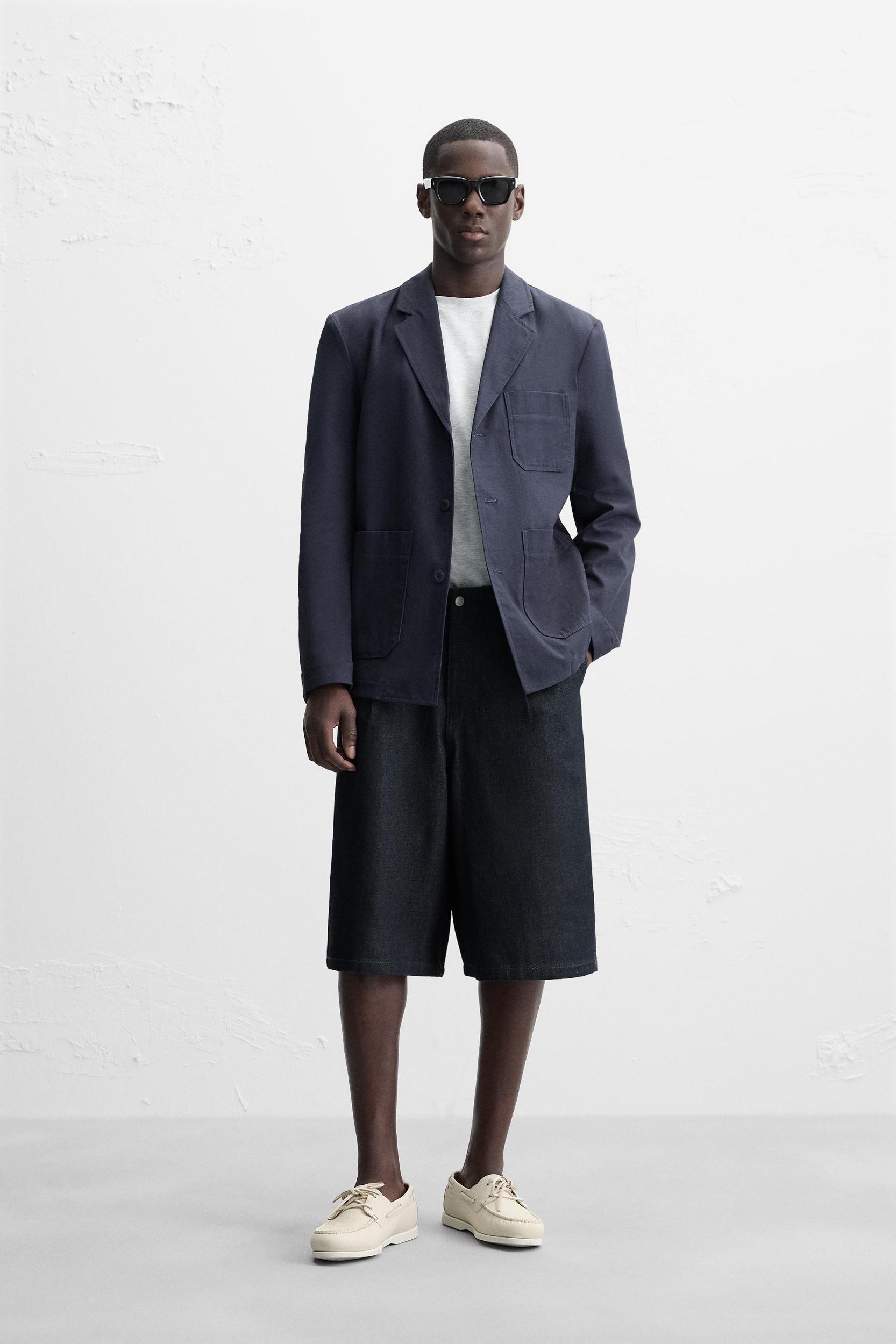 STRUCTURED HERRINGBONE OVERSHIRT Product Image