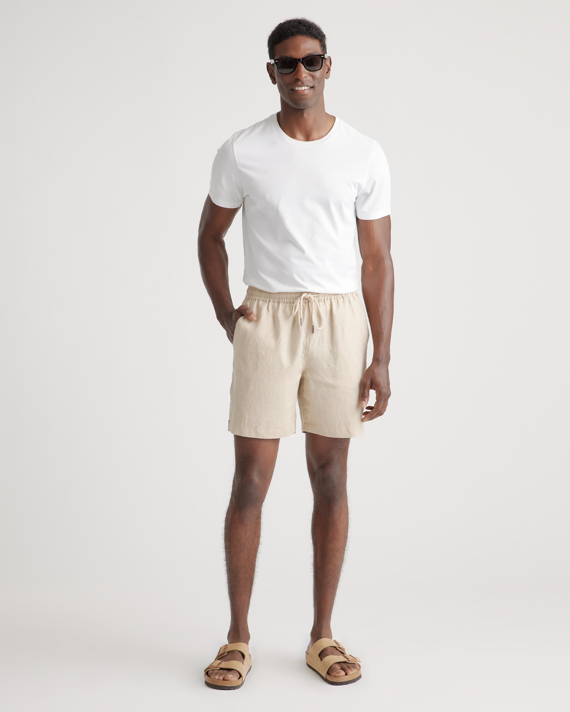 Quince | Men's 100% European Linen Drawstring Beach Shorts 7" Product Image