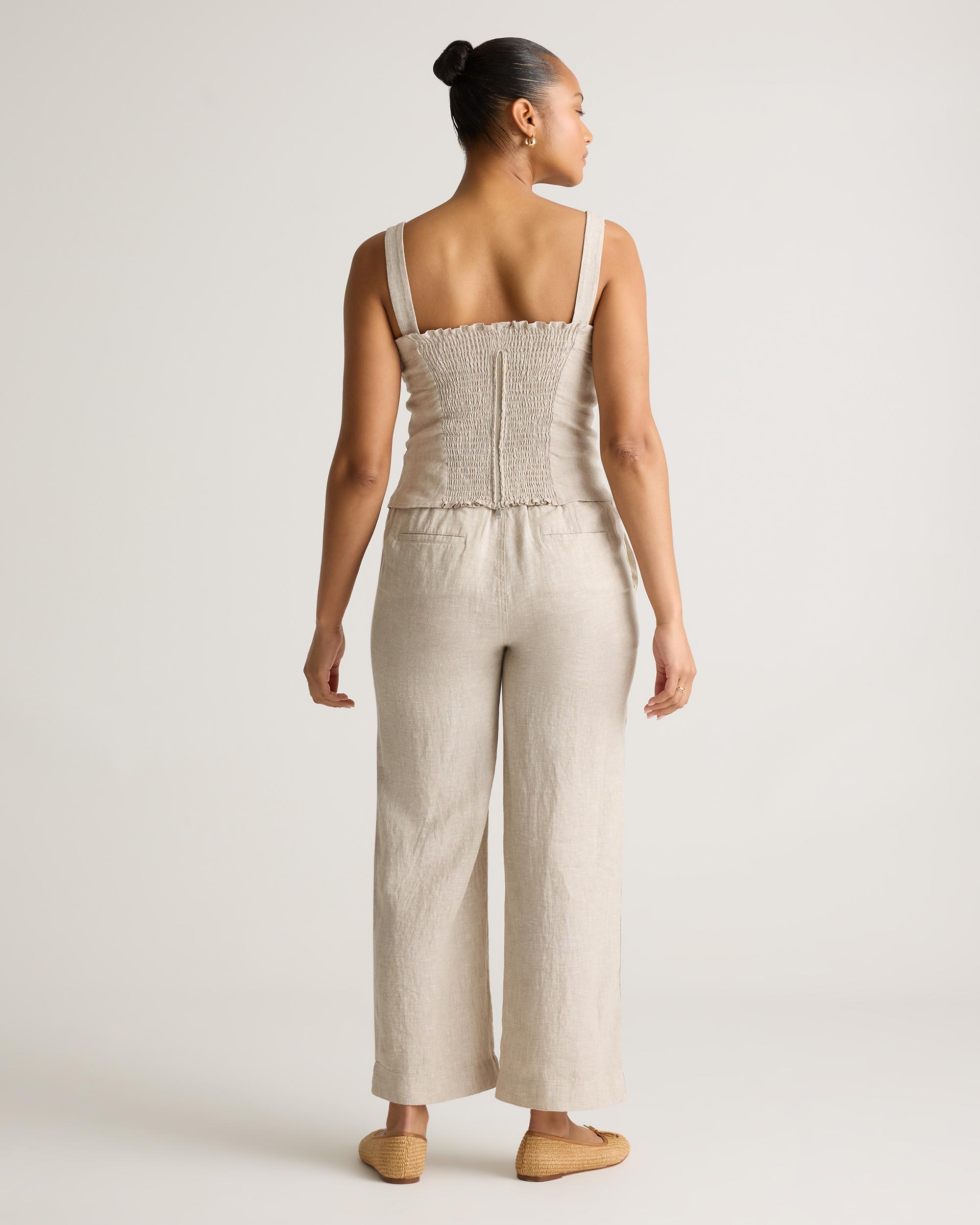 Quince | Women's 100% European Linen Fitted Tank Top Size XS Product Image