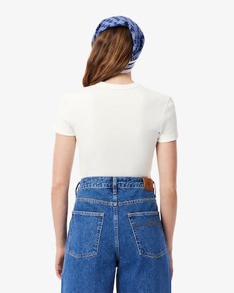 Slim Fit Ribbed Cotton T-shirt Product Image