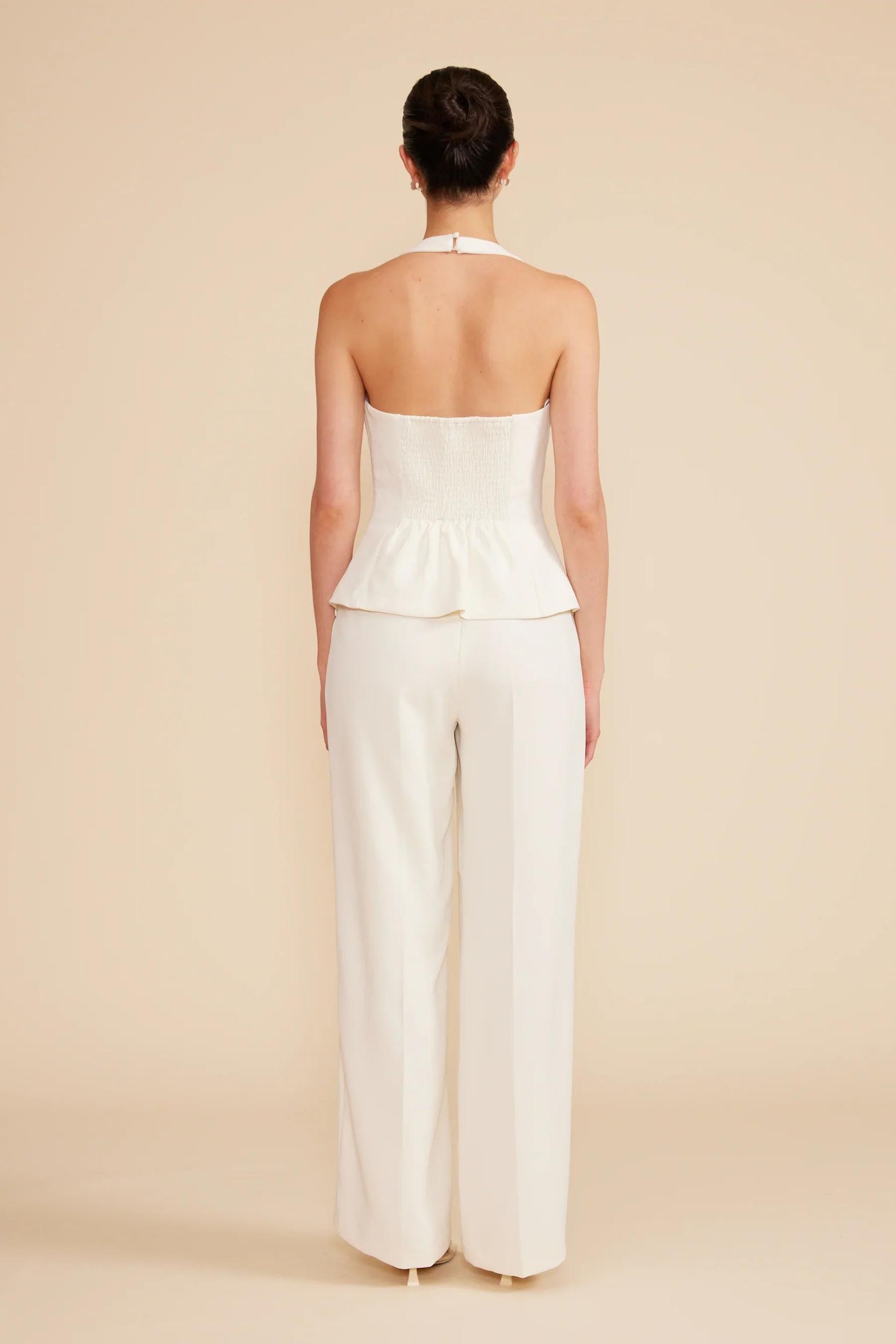Valli Cupro Pant | White Product Image