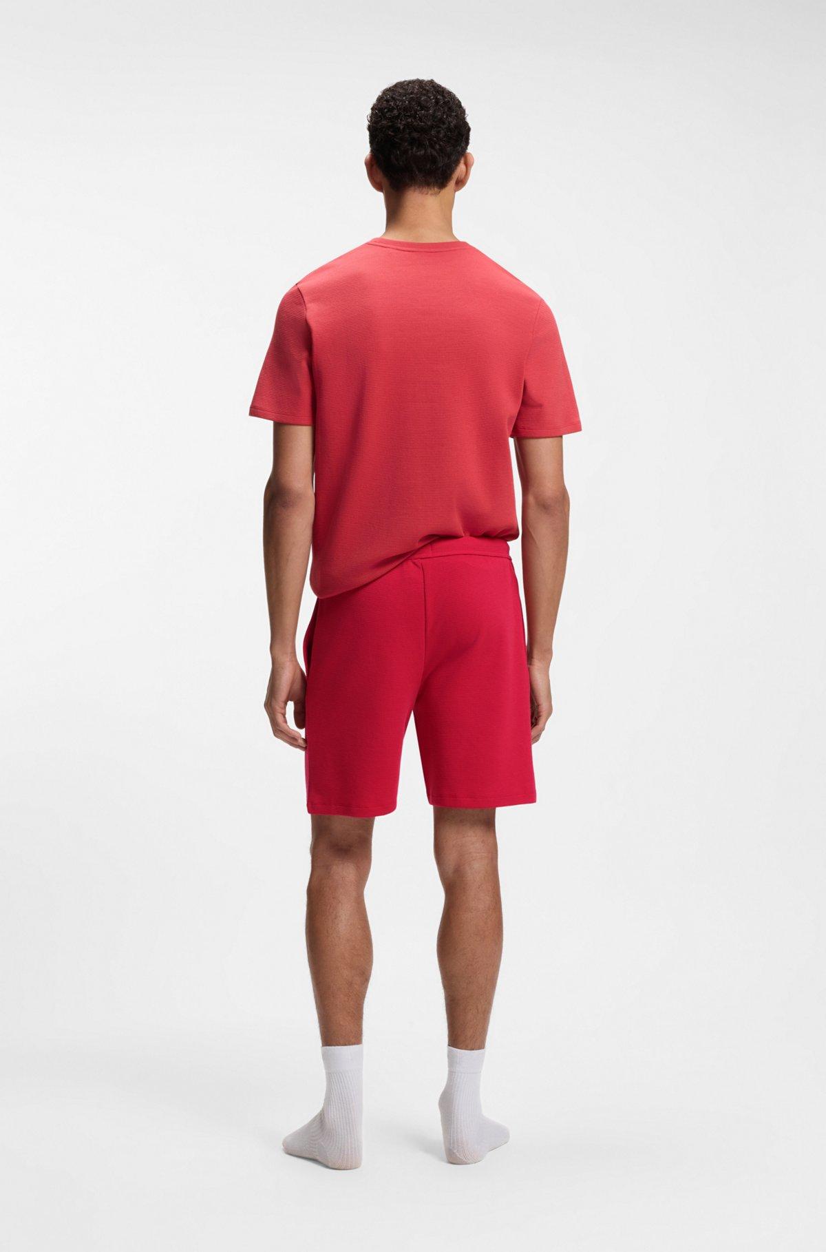 Cotton-blend pajama shorts with embroidered logo Product Image