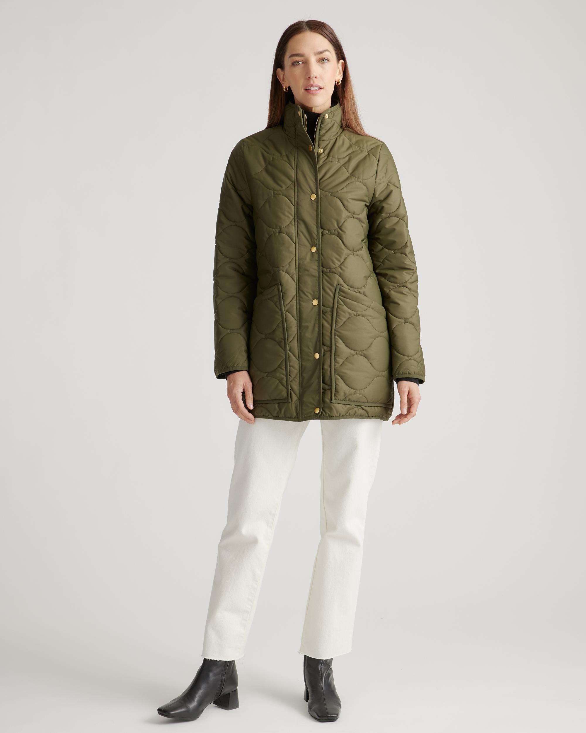 Quince | Women's Featherless Quilted Long Puffer Jacket Size XS, Nylon Product Image
