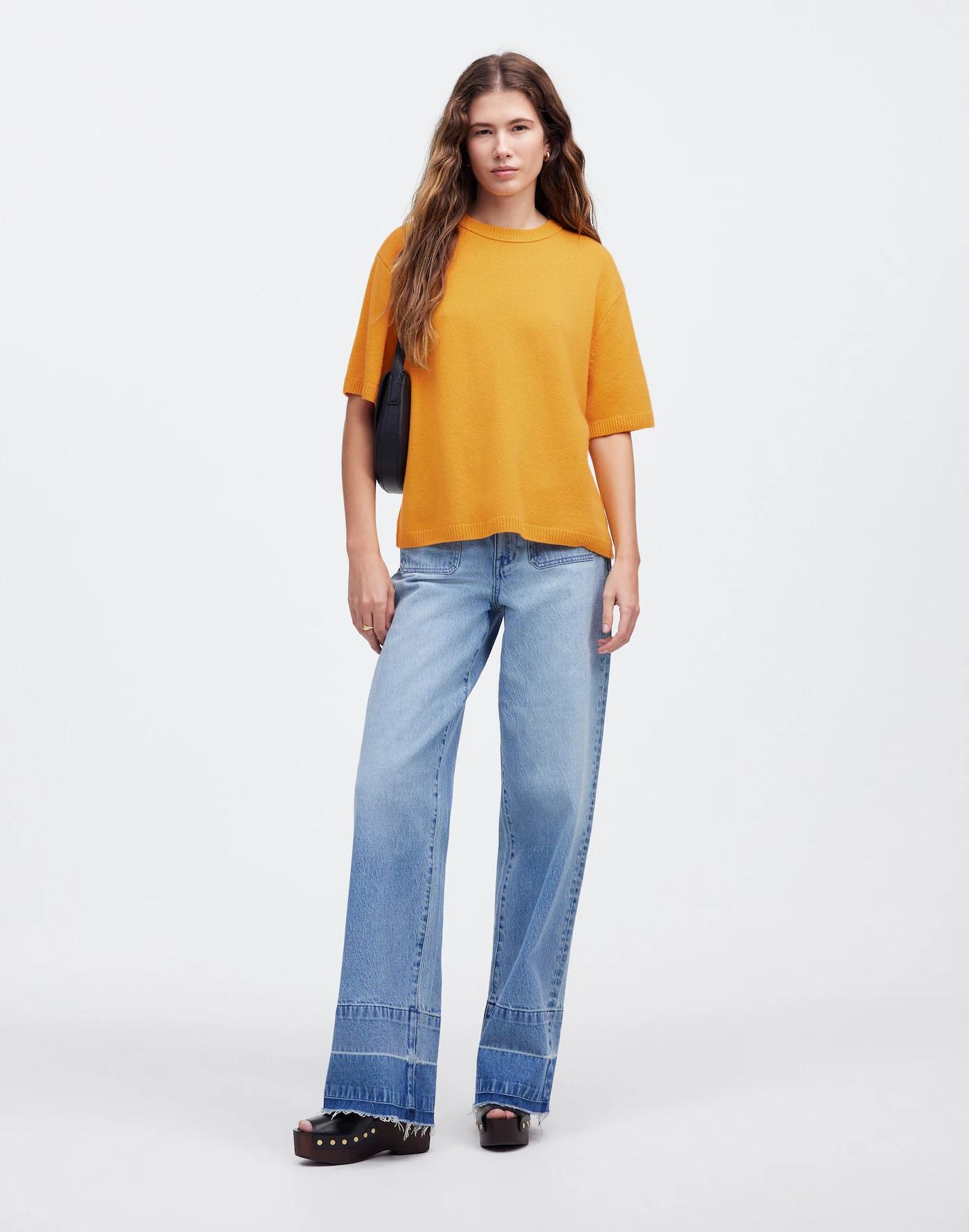 Relaxed Cashmere Sweater Tee Product Image