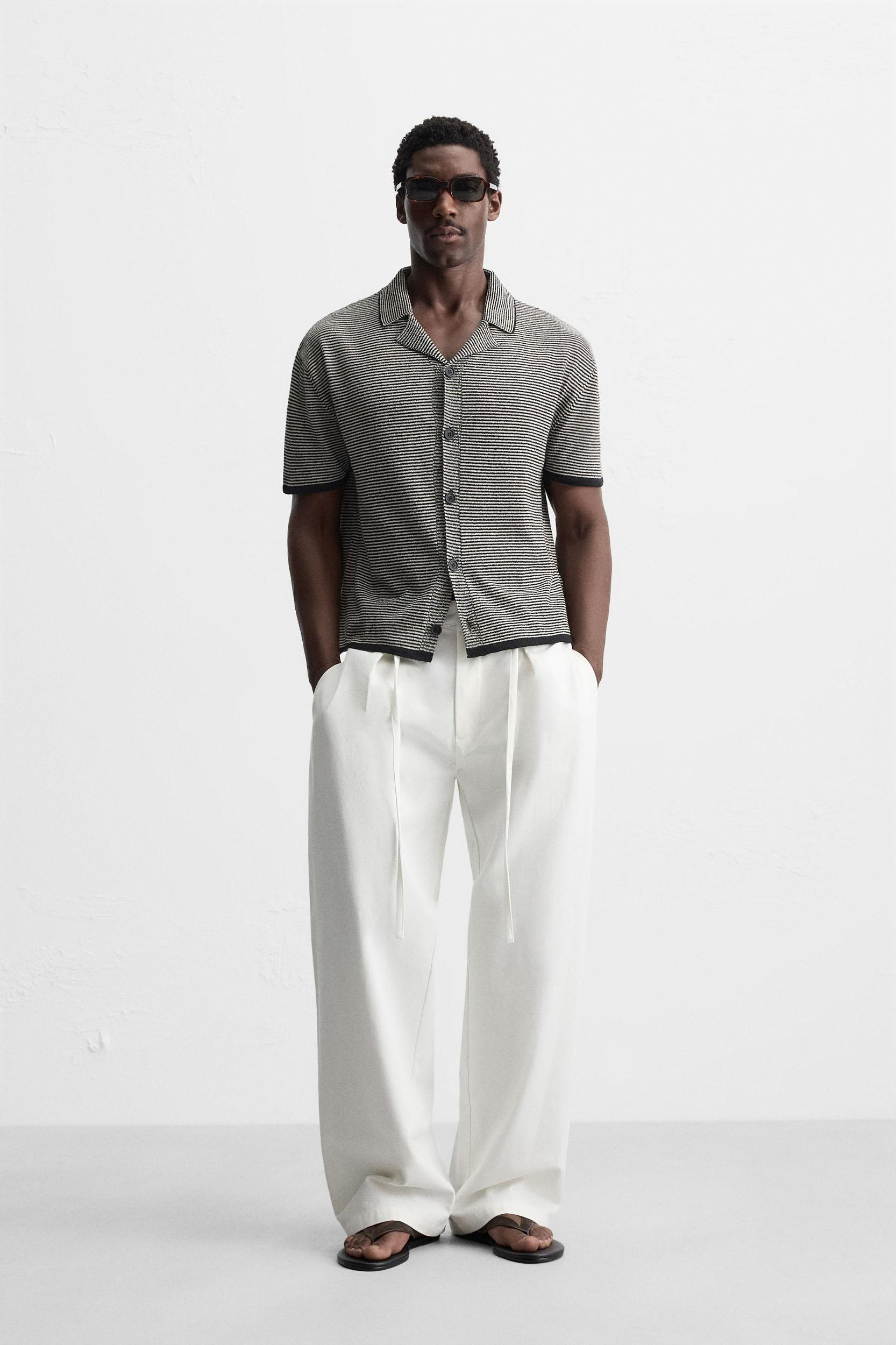 STRIPED KNIT SHIRT Product Image