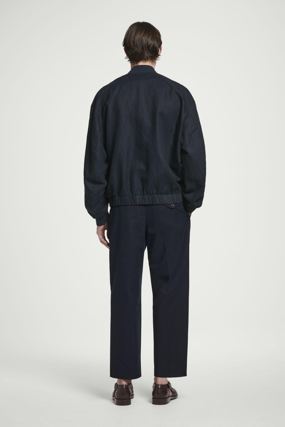 LINEN BOMBER JACKET Product Image