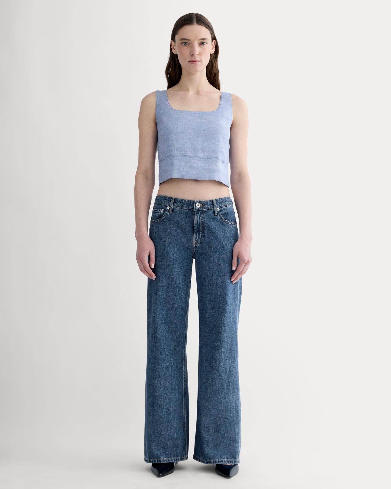 Womens Square Tank in Stretch Linen by Everlane Product Image