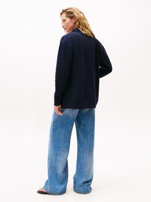 Shawl-Collar Sweatshirt Cardigan Product Image