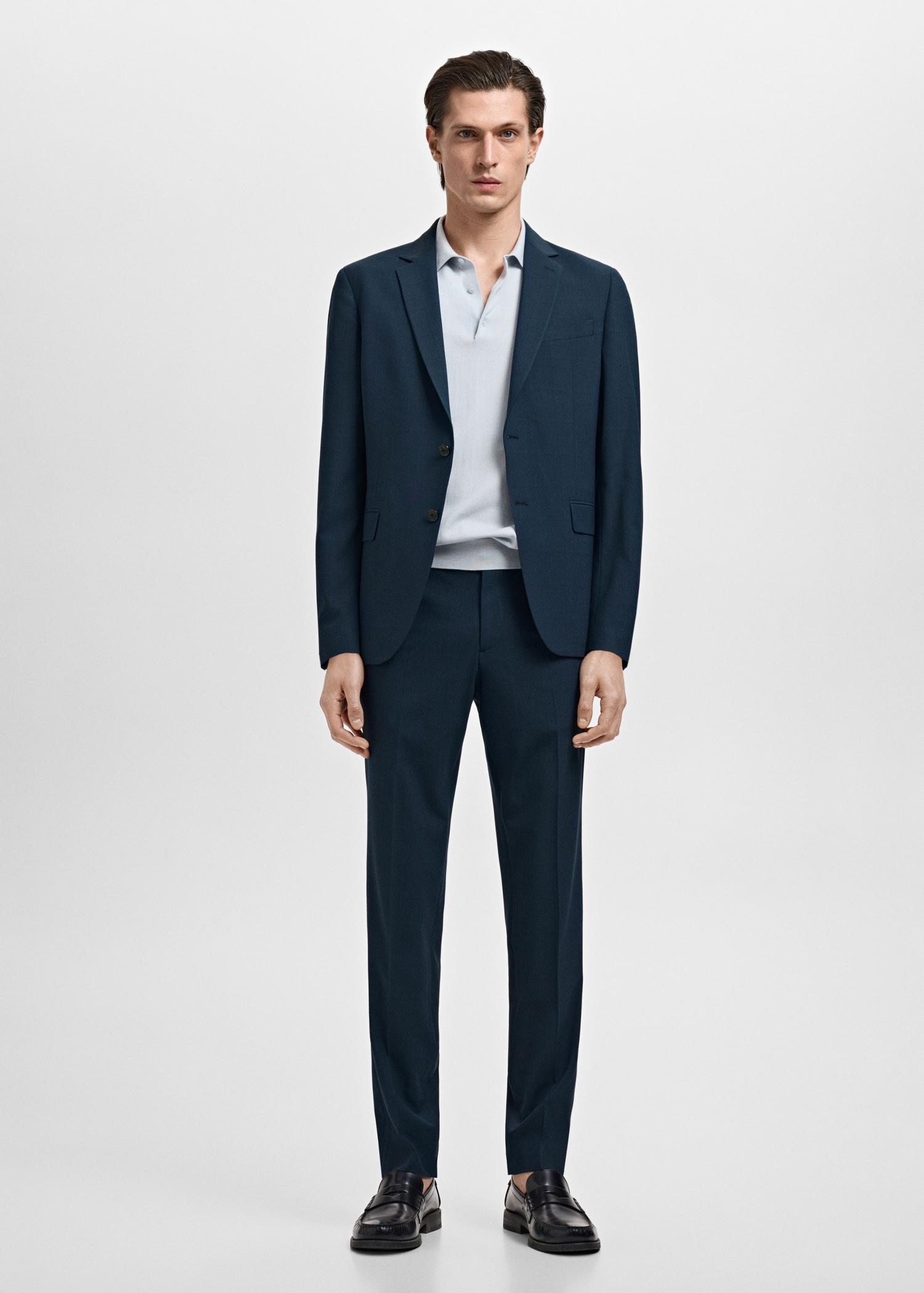 Super slim-fit suit jacket in stretch fabric - Men | MANGO USA Product Image