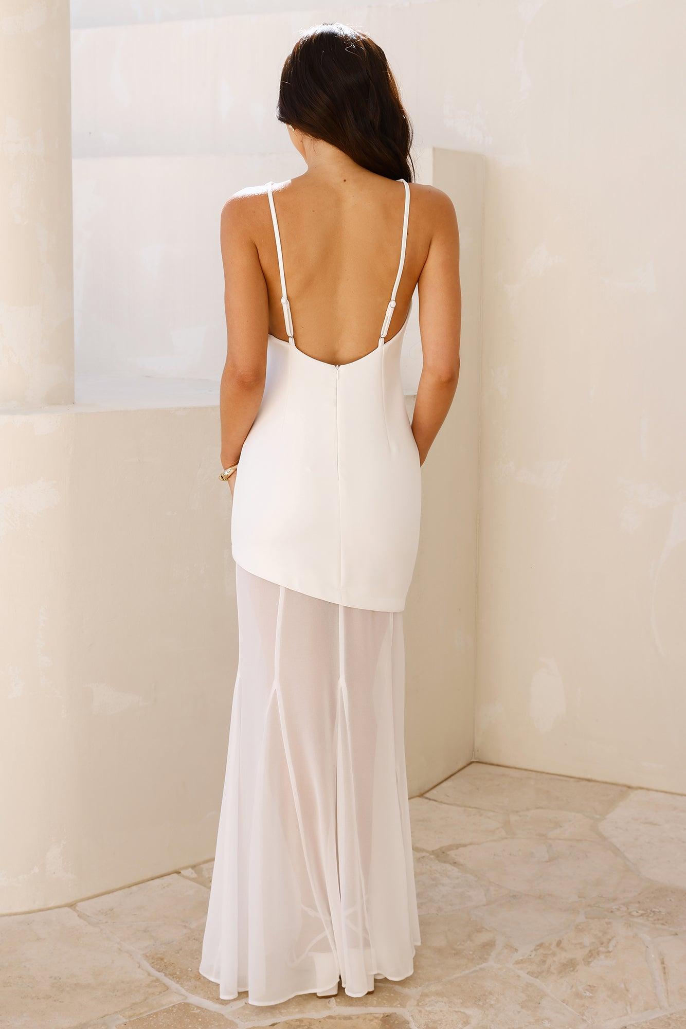 Modern Art Maxi Dress White Product Image