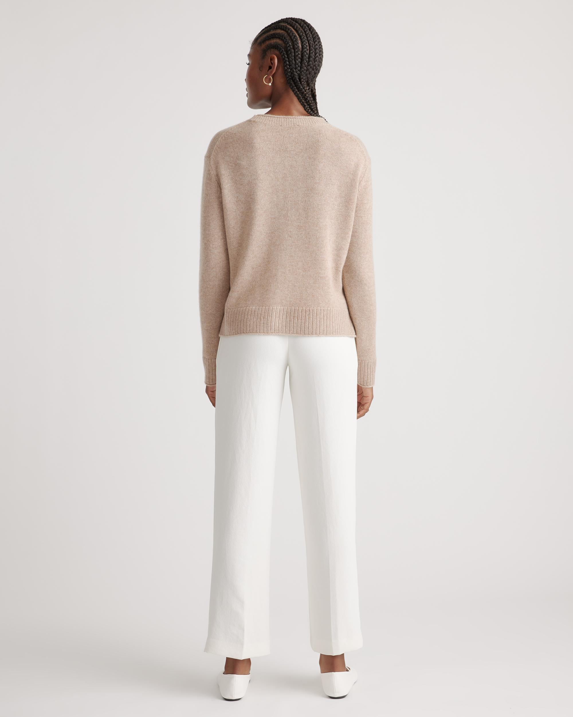 Quince | Women's Mongolian Cashmere Boxy Crewneck Sweater Product Image