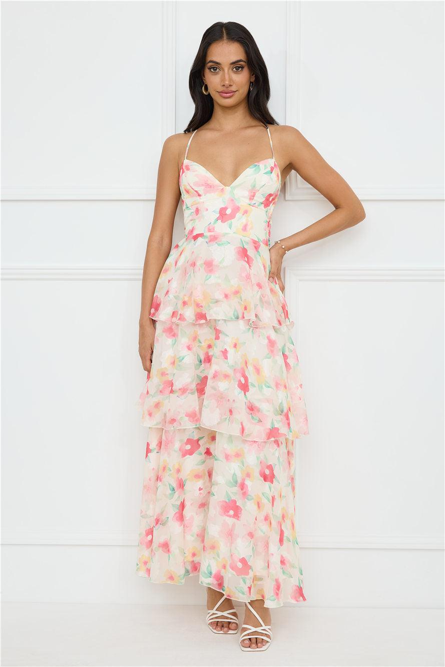 Bright Beauty Maxi Dress Print Product Image