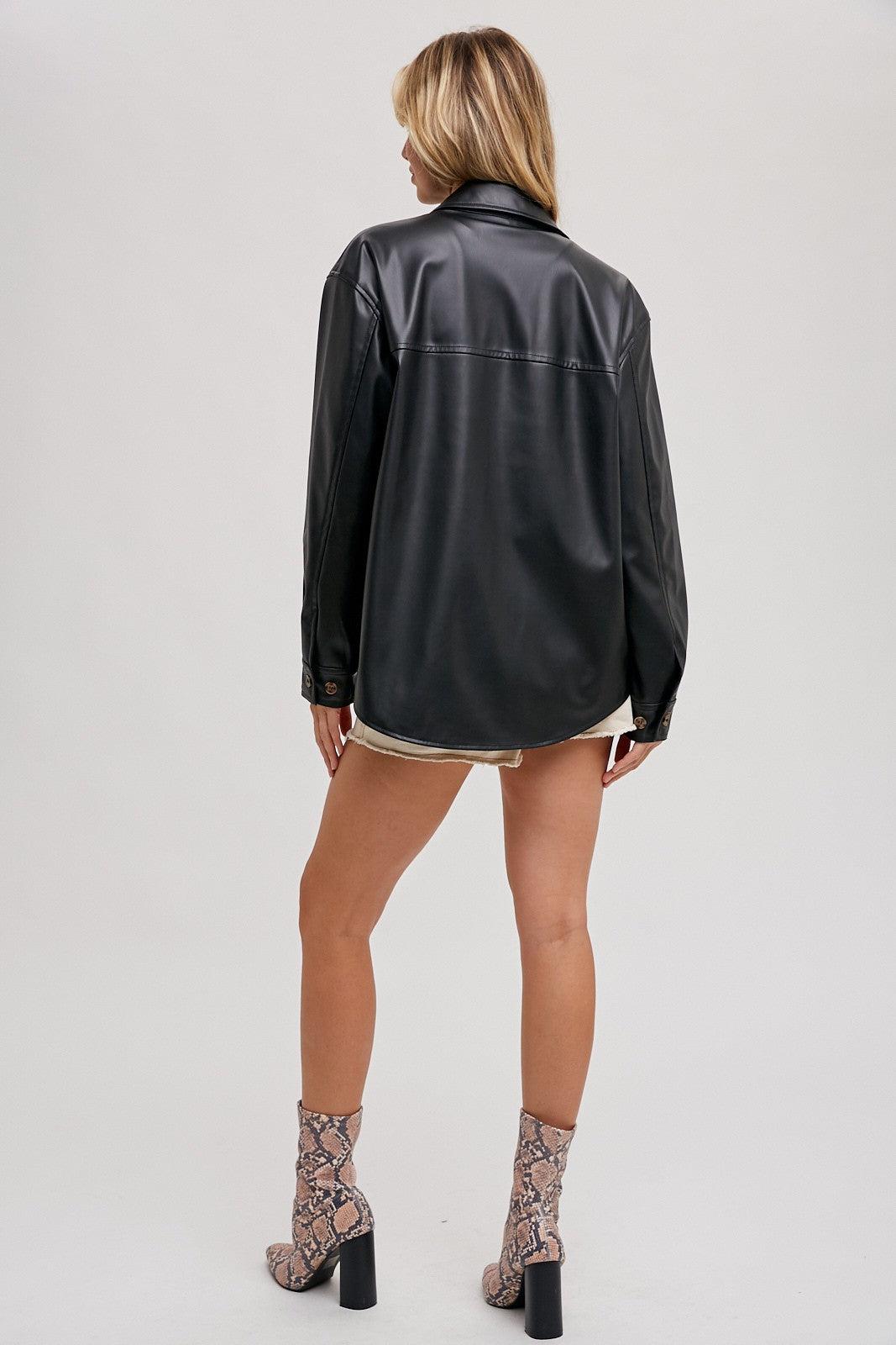 Vegan Leather Shacket Product Image