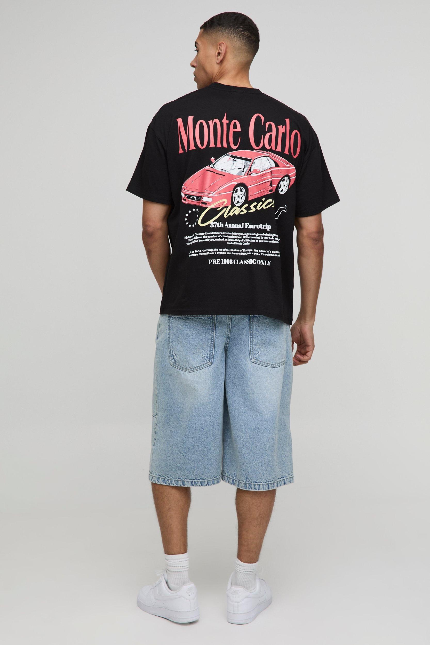 Oversized Monte Carlo Classic Car Graphic T-Shirt | boohooMAN USA Product Image