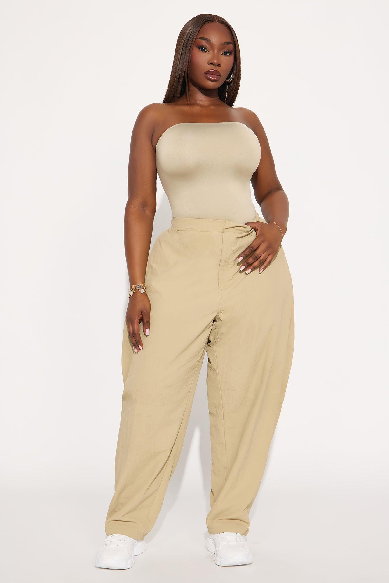 Contour Double Lined Tube Top - Stone Female Product Image