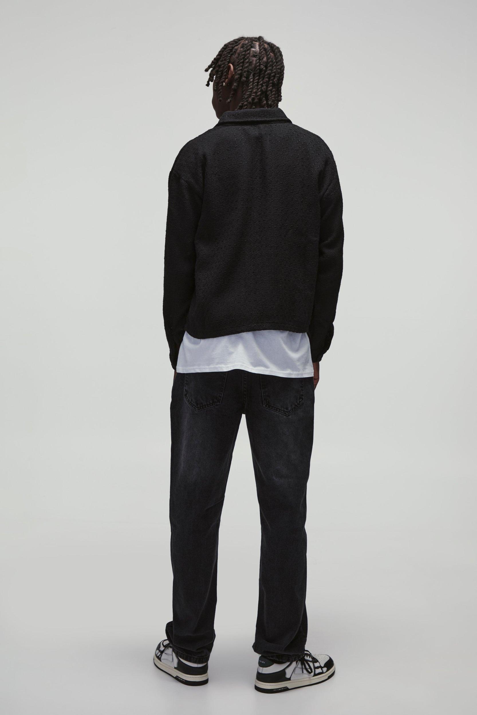 Regular Boucle Shirt Jacket | boohooMAN USA Product Image