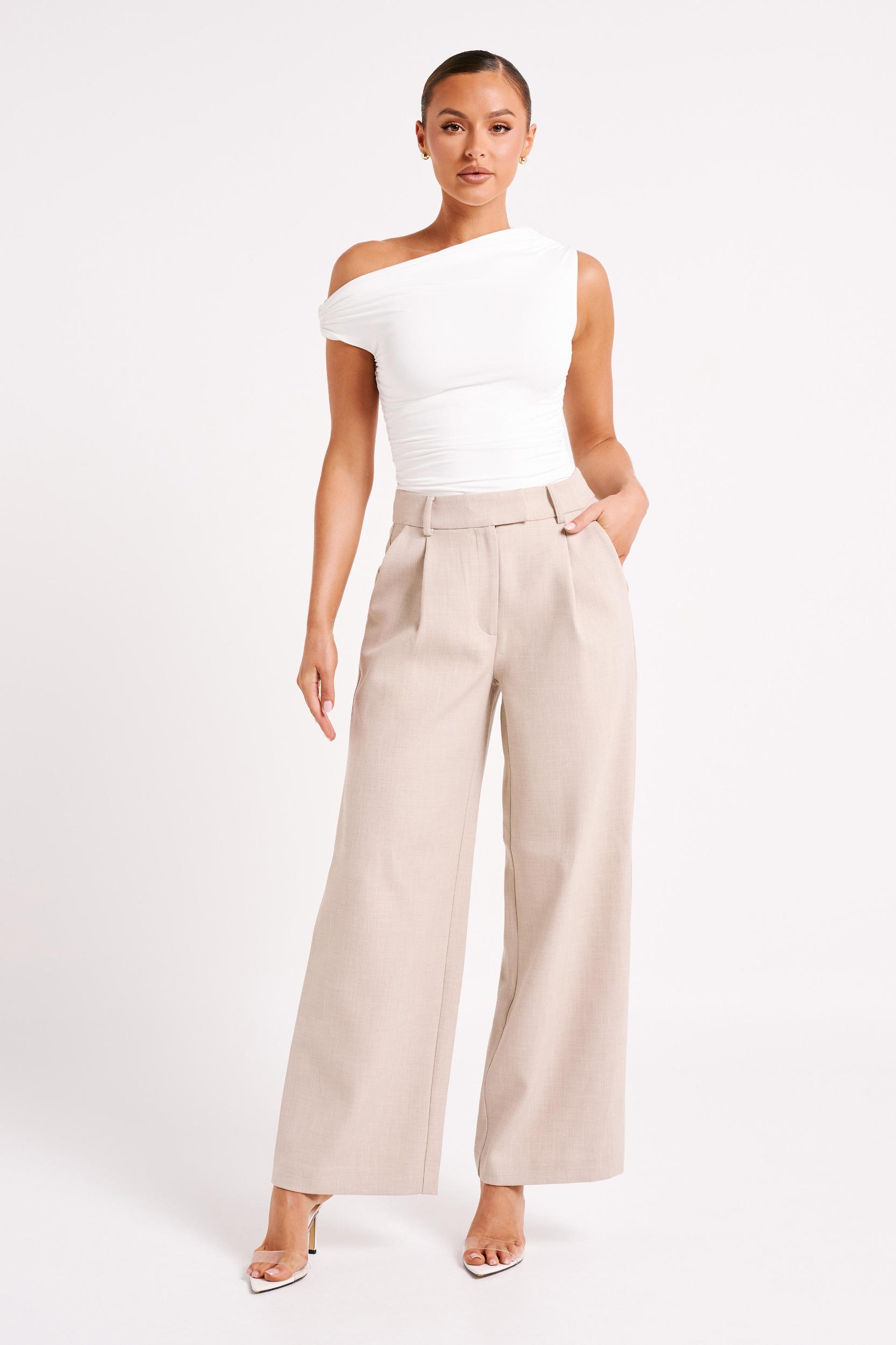 Alayna Recycled Nylon Ruched Top - White Product Image