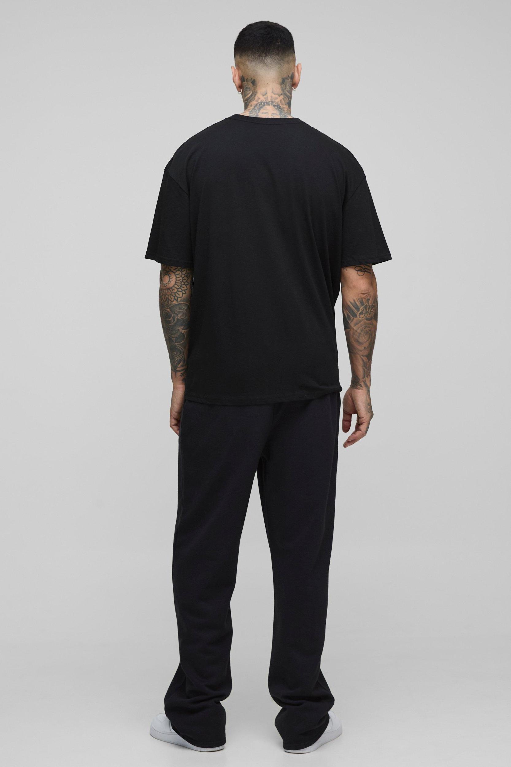 Tall Oversized Ice Cube License Print T-Shirt | boohooMAN USA Product Image