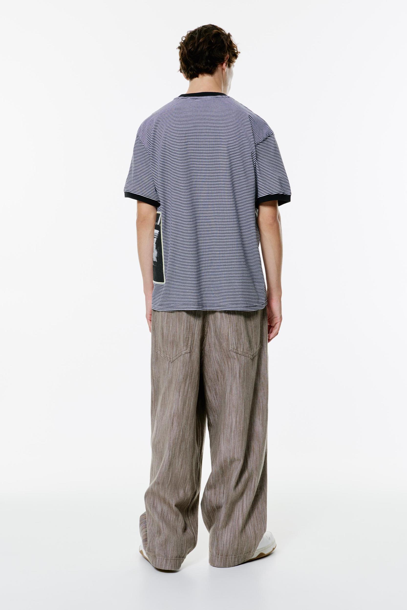 Striped Photo T-shirt Product Image