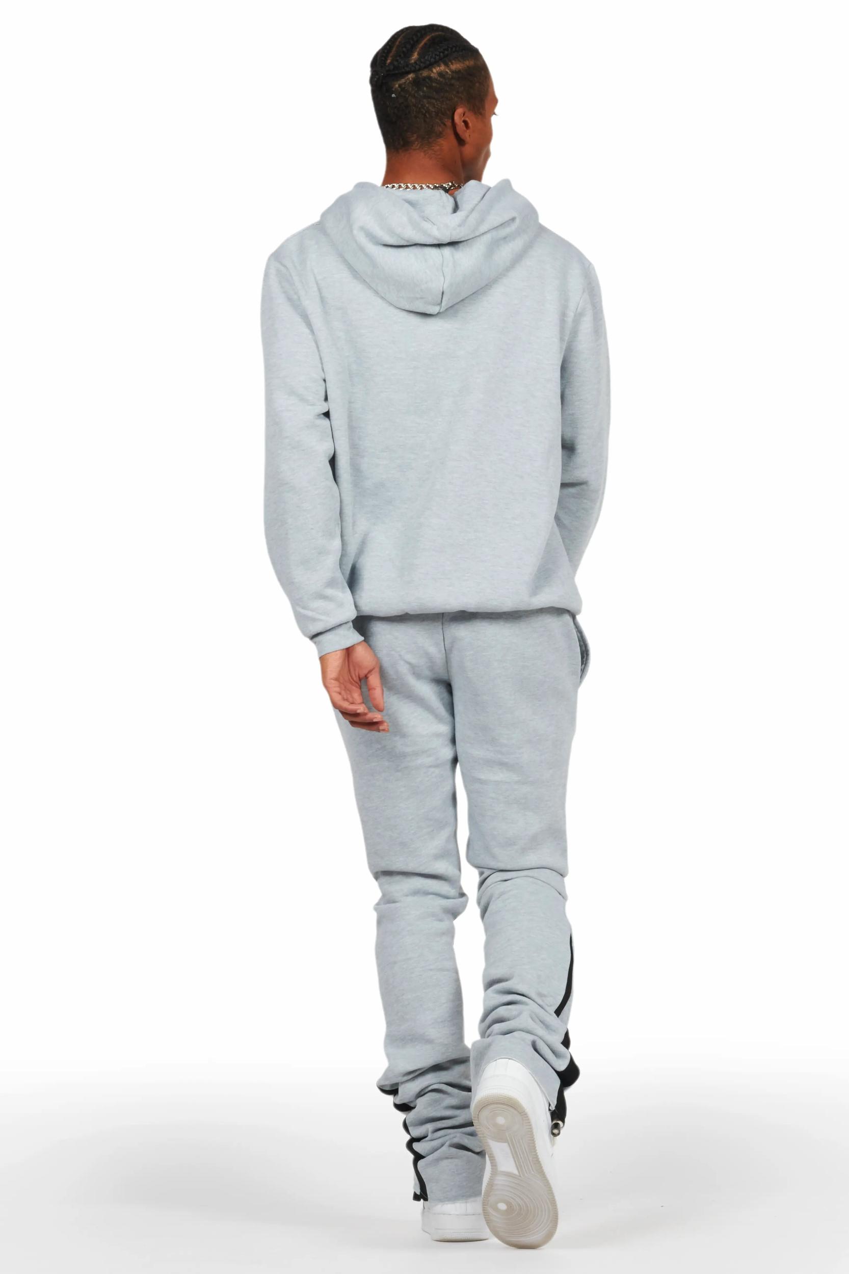 Briggs Heather Grey Hoodie/Super Stacked Flare Track Set Male Product Image