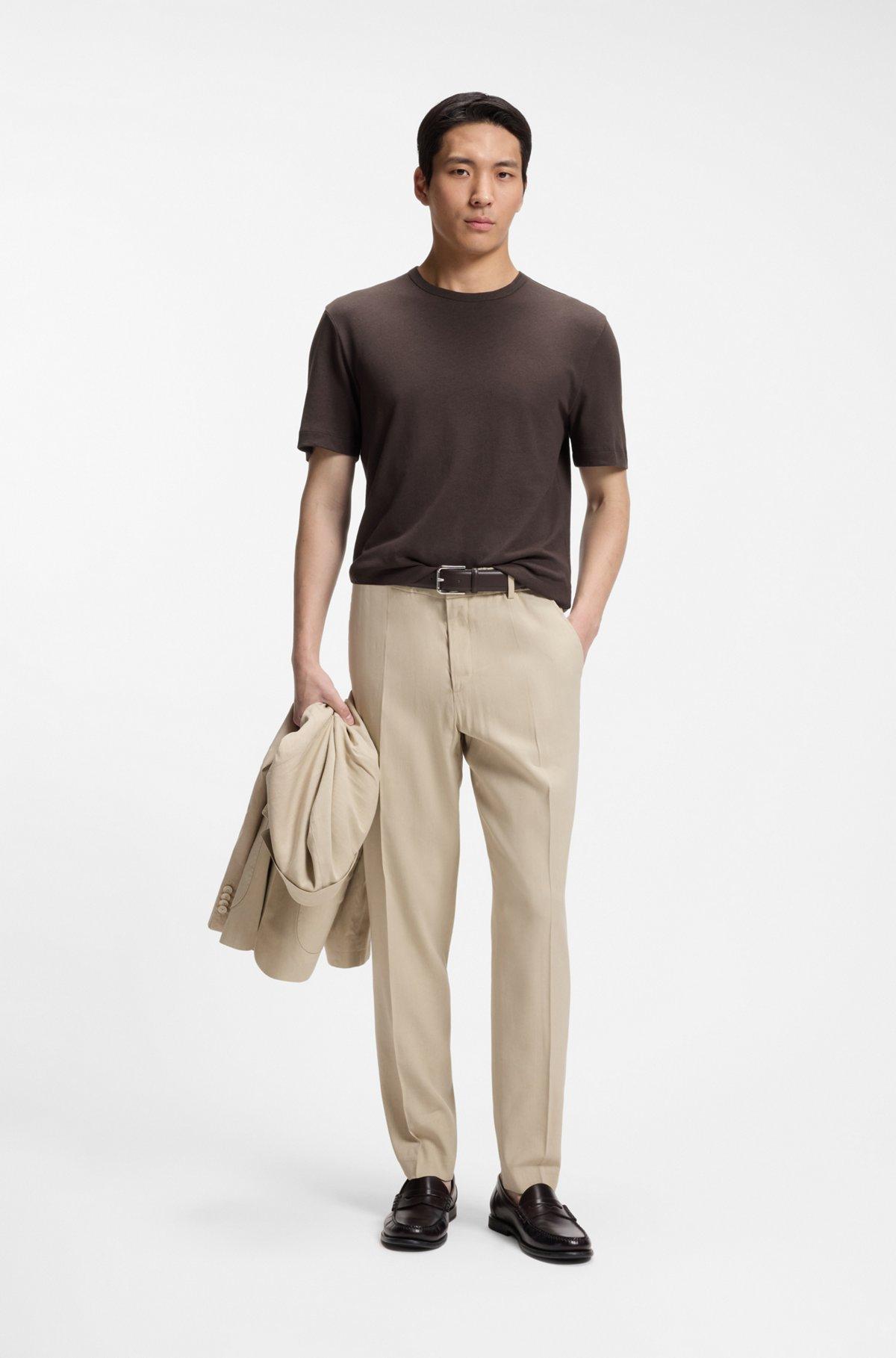 Cotton-linen T-shirt in a regular fit Product Image
