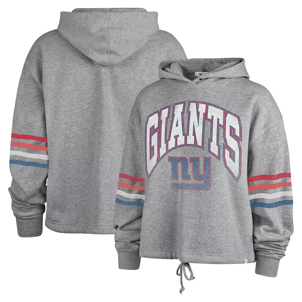 Women's '47 Heather Gray New York Giants Upland Bennett Pullover Hoodie, Size: Medium, Grey Product Image