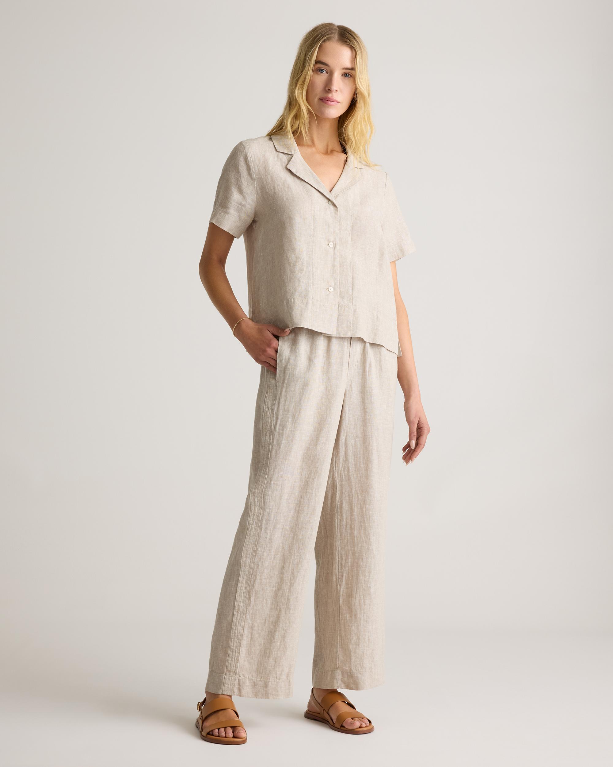 Quince | Women's 100% European Linen Wide Leg Pants Product Image