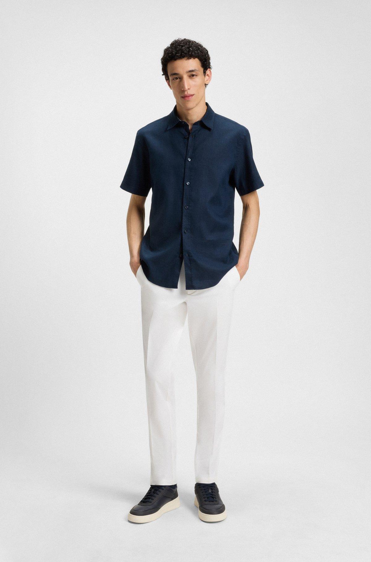 Slim-fit trousers in stretch cotton Product Image