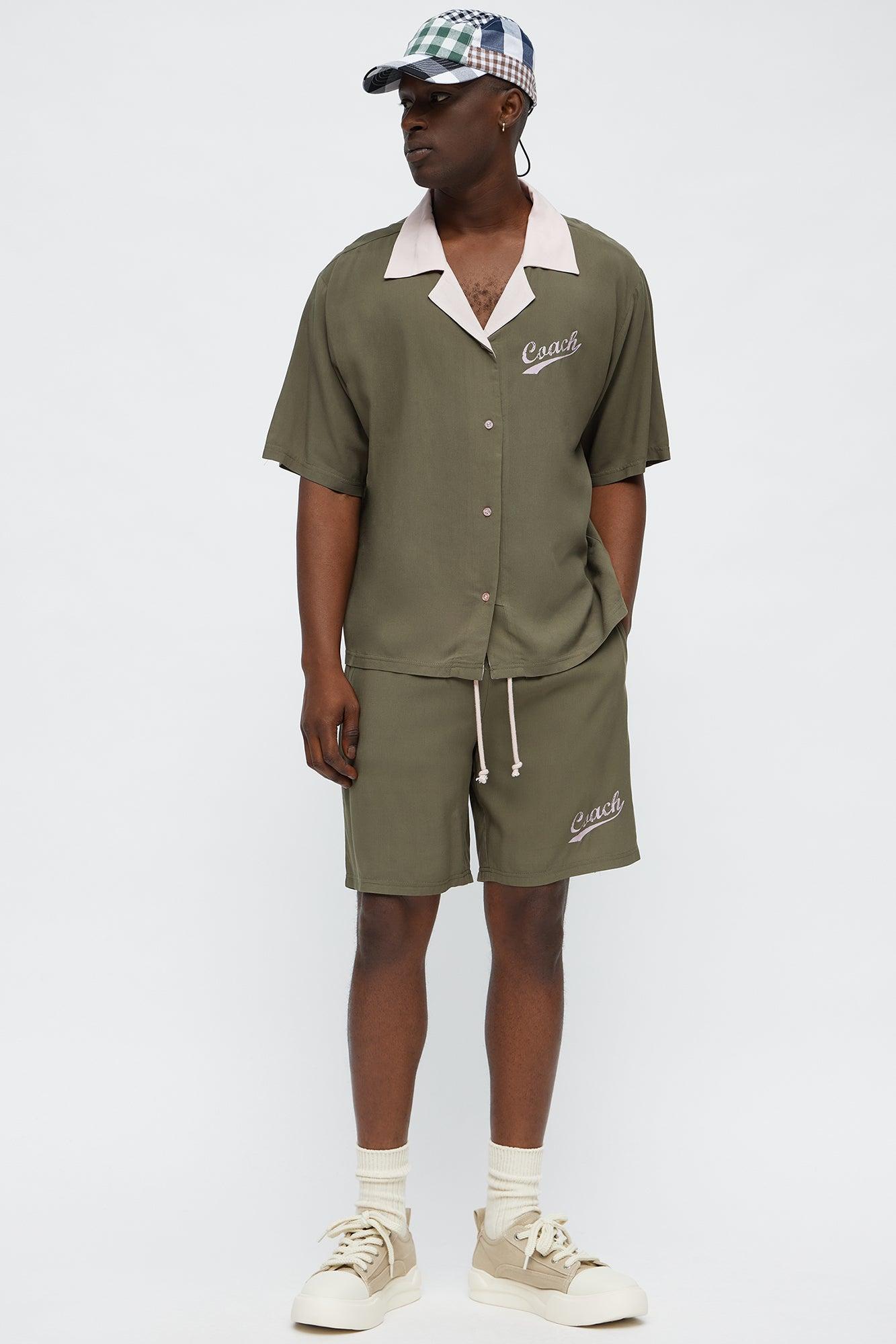 Relaxed Coach Shorts - Brown/combo Male Product Image