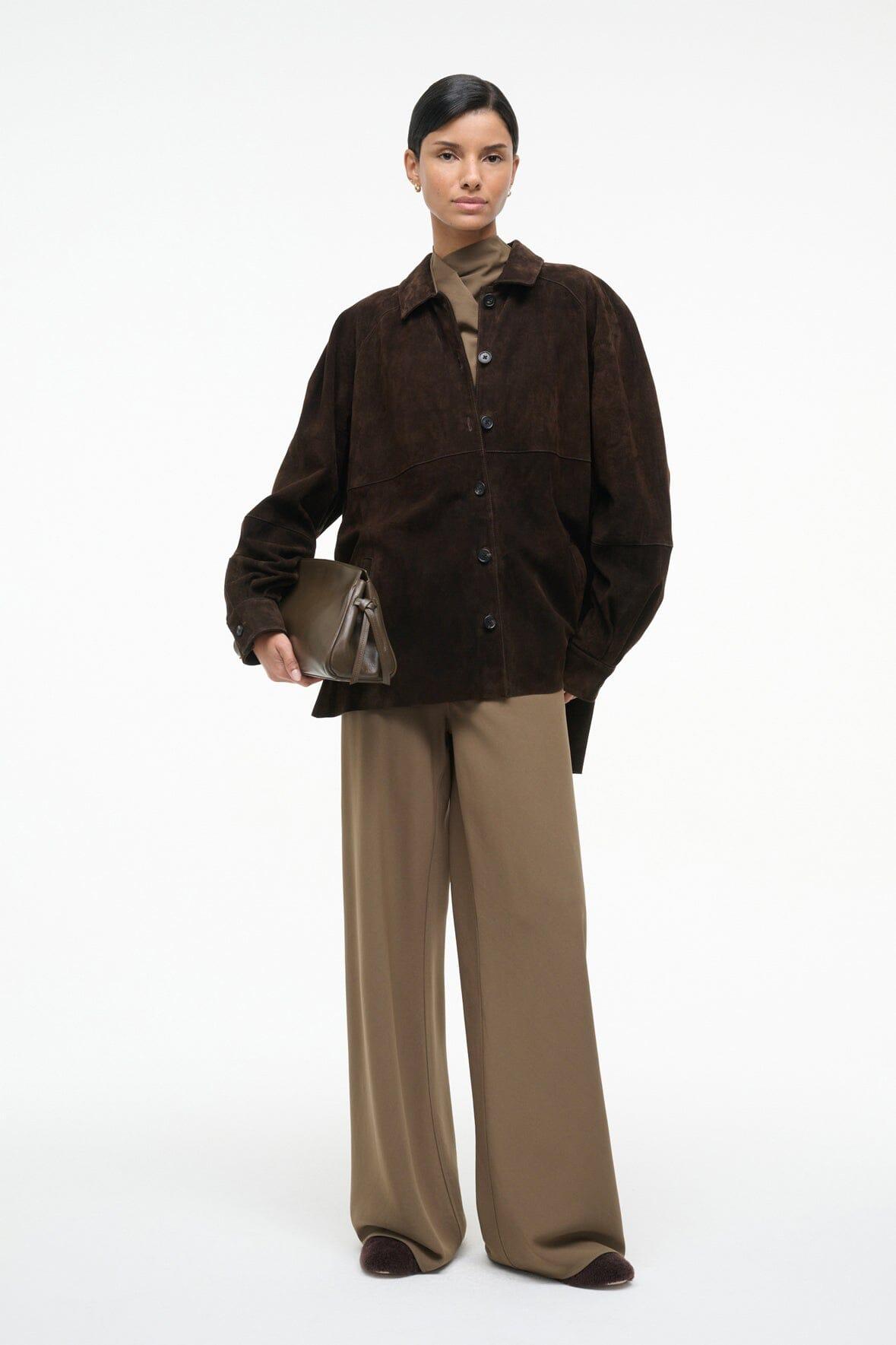 JOSETTE SUEDE SHIRT | ESPRESSO Product Image